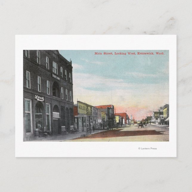 Postal Western View from Main StreetKennewick, WA (Anverso)