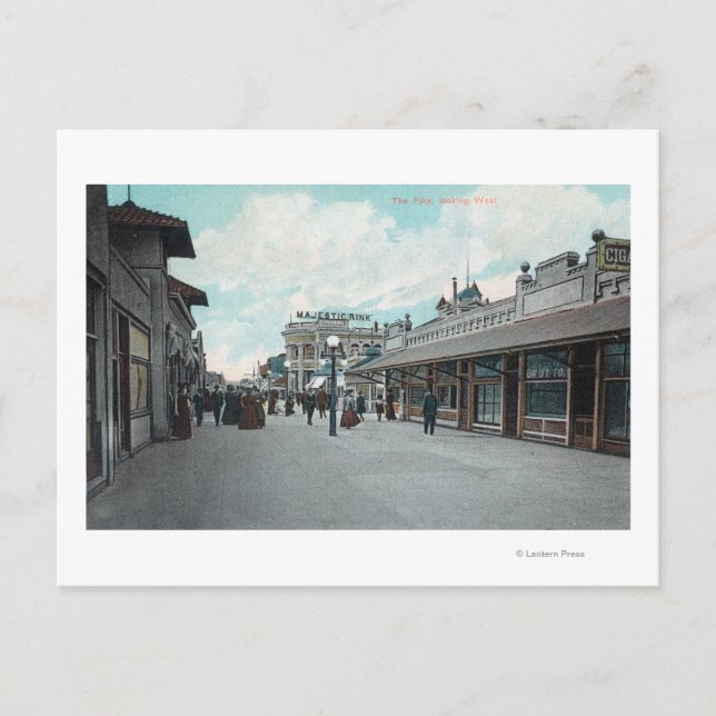 Postal Western View from the PikeLong Beach, CA (Anverso)