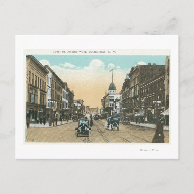 Postal Western View of Court Street (Anverso)