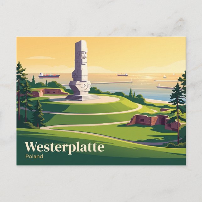 Postal Westerplatte Polonia (Anverso)