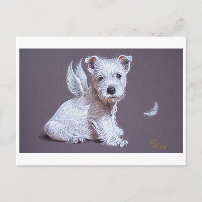 Postal Westie Angel (Anverso)