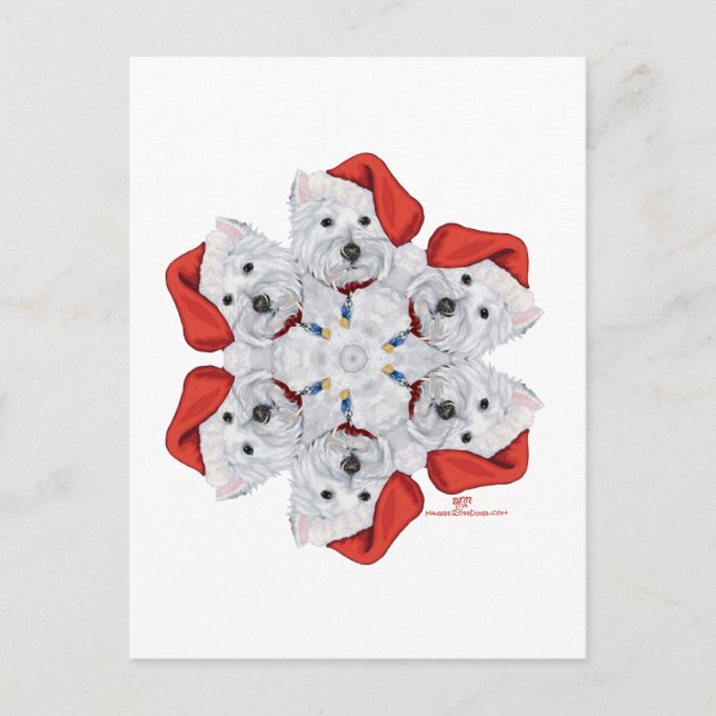Postal Westie Copo de Nieve (Anverso)