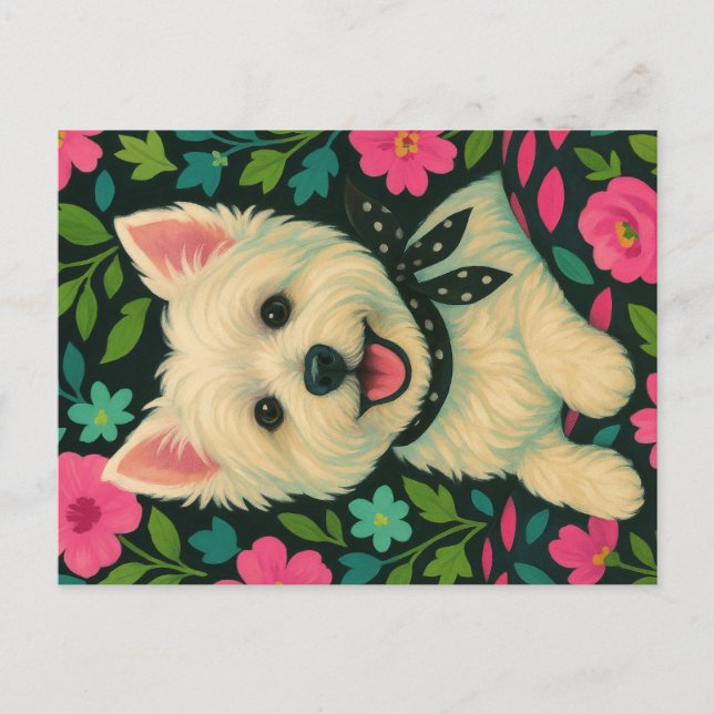 Postal Westie elegante (Anverso)