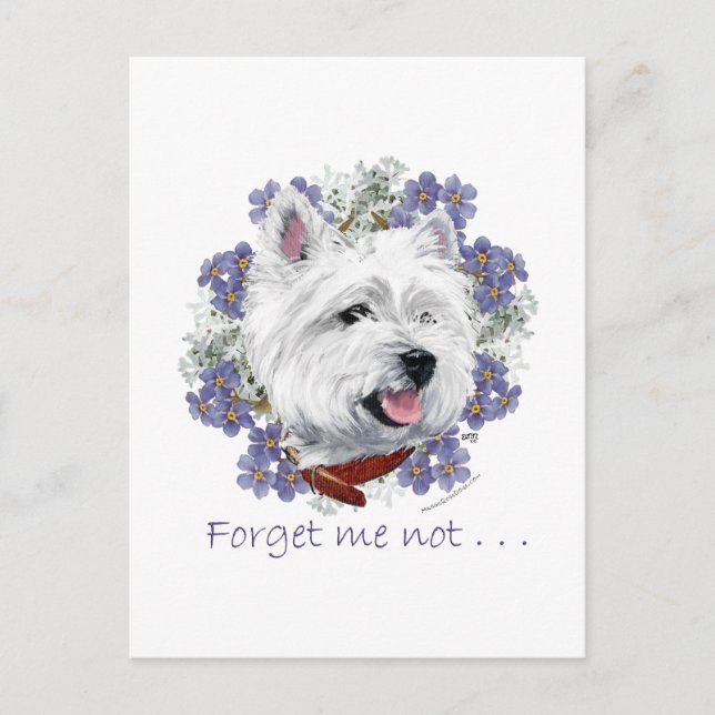 Postal Westie No Me Olvides (Anverso)