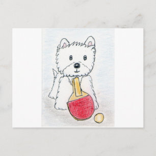 POSTAL WESTIE TABLE TENNIS