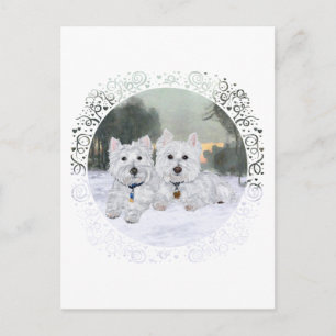 Postal Westies en Invierno
