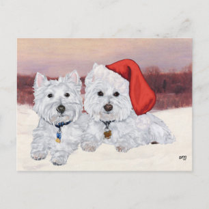 Postal Westies en Invierno