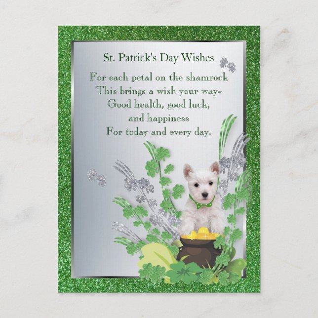 Postal Westin Pup Número 1 Deseos de Felicidad para la Sa (Anverso)