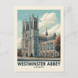 Postal Westminster Abbey London Vintage Travel