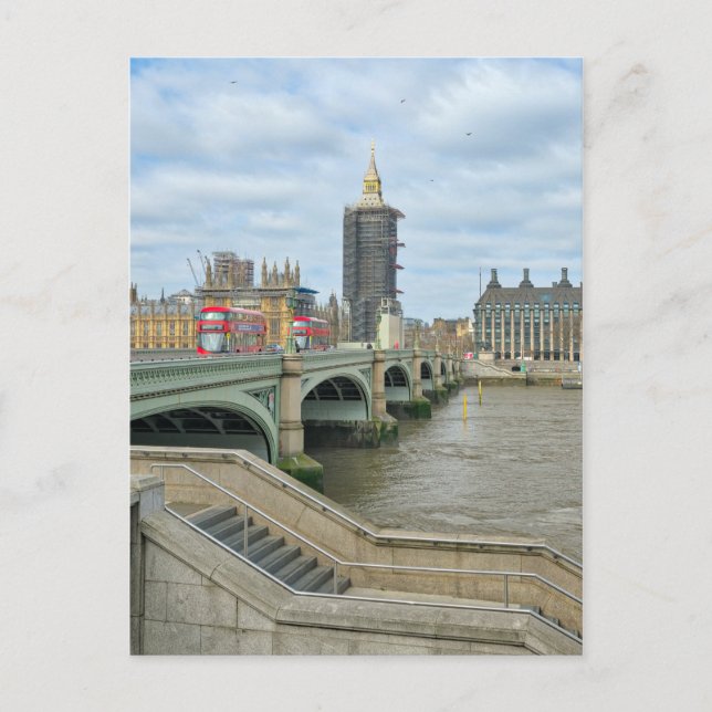 Postal Westminster Bridge, London UK Postcard (Anverso)