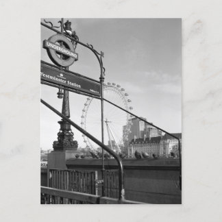 Postal Westminster Station, London UK Postcard