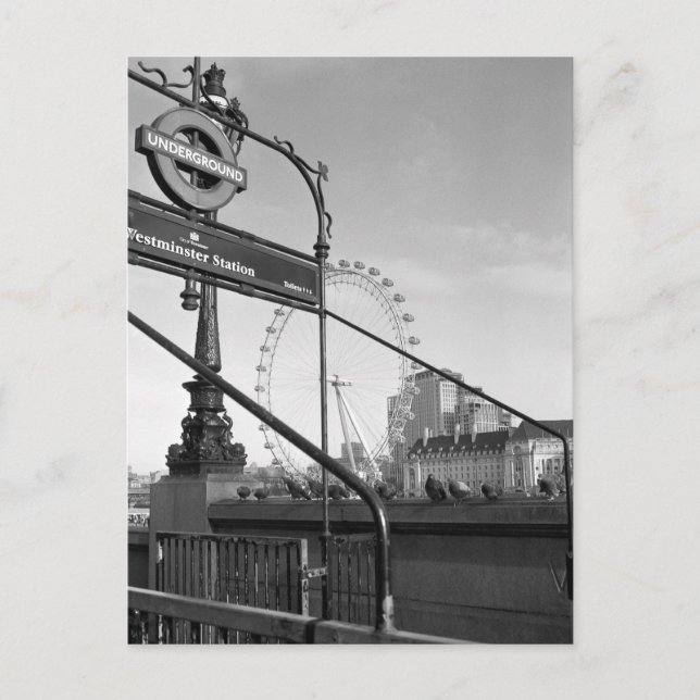 Postal Westminster Station, London UK Postcard (Anverso)