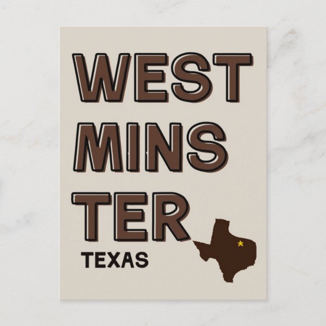 Postal Westminster (Texas) (Anverso)