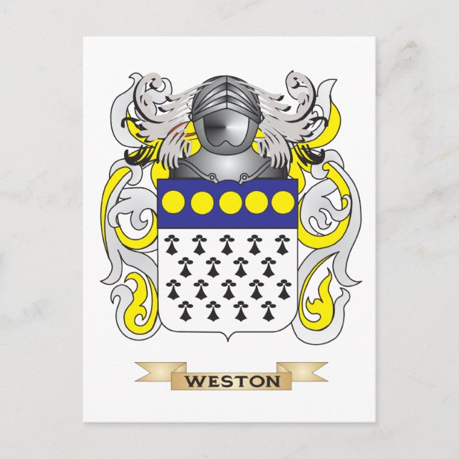 Postal Weston Family Crest (Escudo de armas) (Anverso)