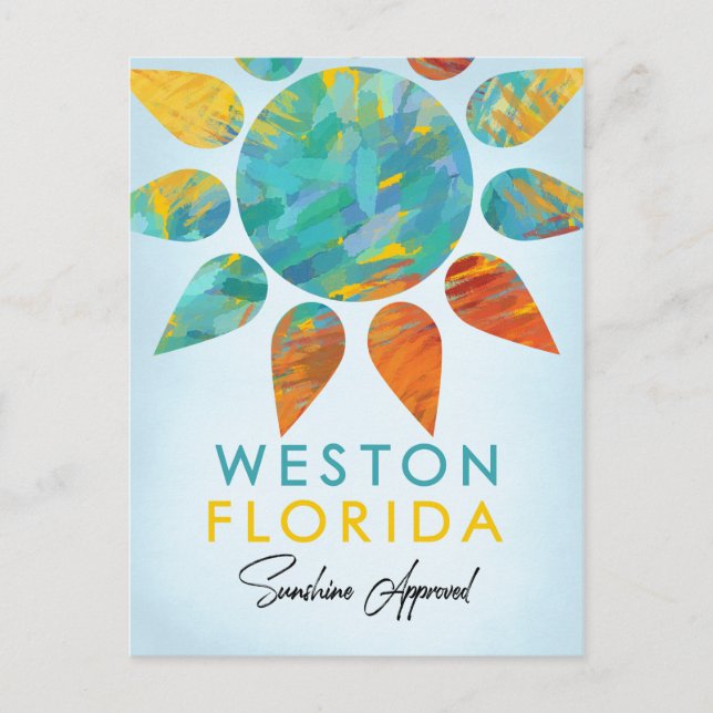 Postal Weston Florida Sunshine Travel (Anverso)