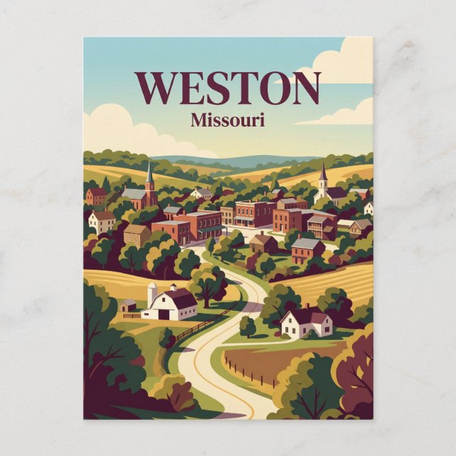 Postal Weston Misuri (Anverso)