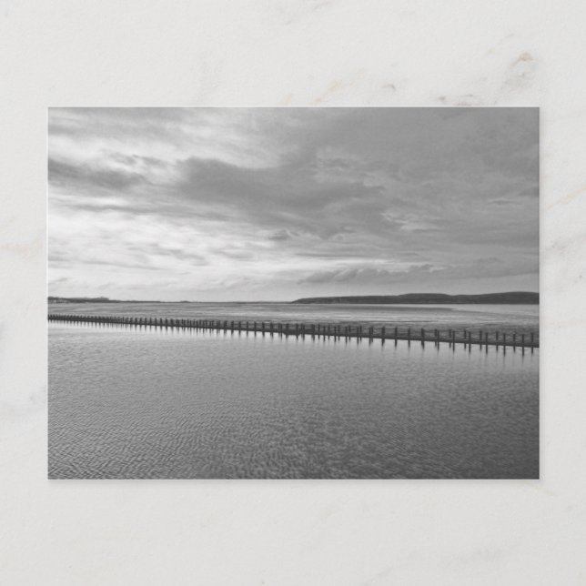 Postal Weston-super-Mare blanco y negro (Anverso)