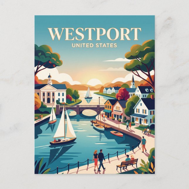 Postal Westport Connecticut (Anverso)