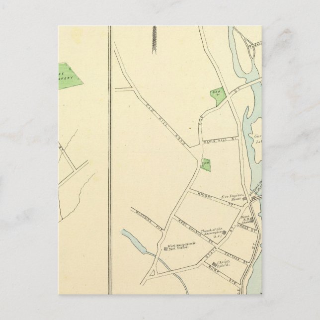 Postal Westport, Sandy Hook, Rocky Glen (Anverso)