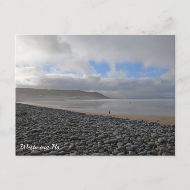 Postal Westward Ho North Devon Beach (Anverso)
