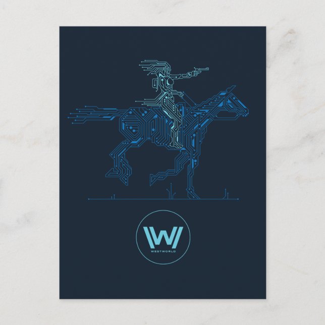 Postal Westworld | Gráfica del circuito de Caballo de Dol (Anverso)