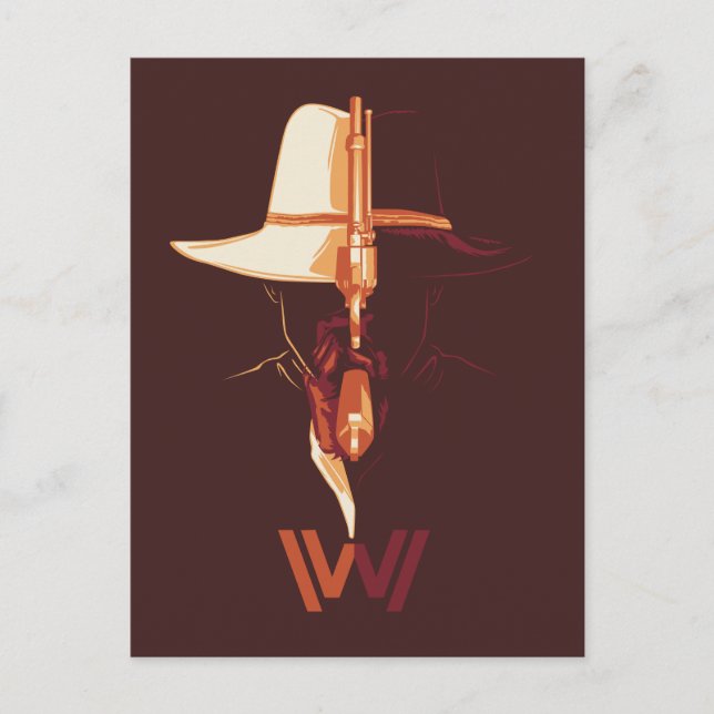Postal Westworld | Gráfico dividido de Gorra negro Gorra  (Anverso)