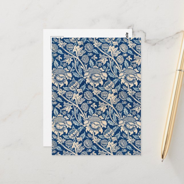 Postal Wey, 1883 por William Morris (Anverso/Reverso In Situ)