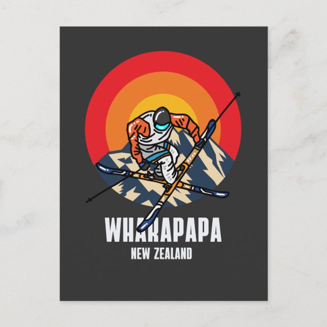 Postal Whakapapa Ski Nueva Zelanda (Anverso)