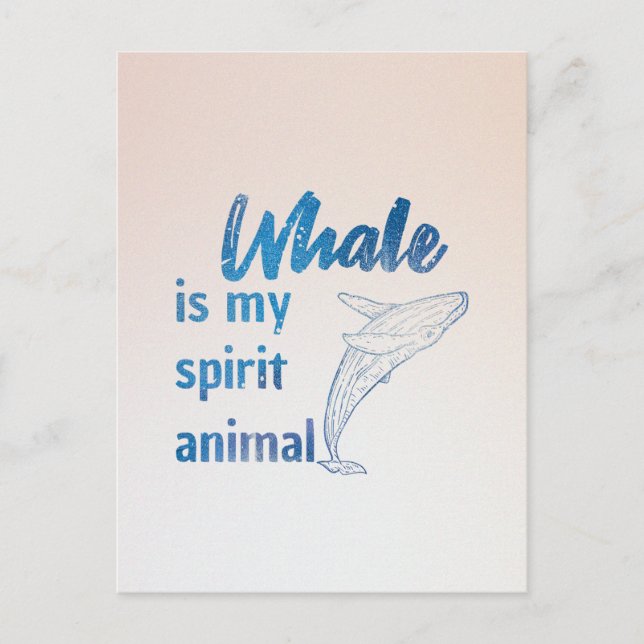 Postal Whale is my spirit animal (Anverso)