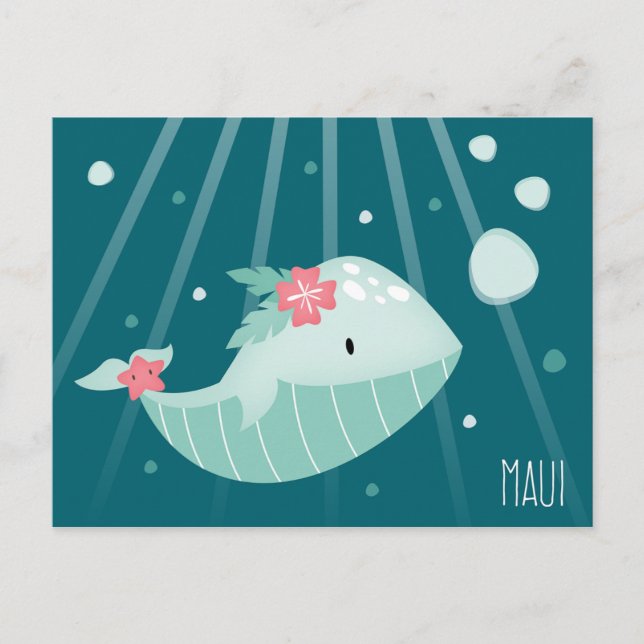 Postal "Whale Maui" (Anverso)