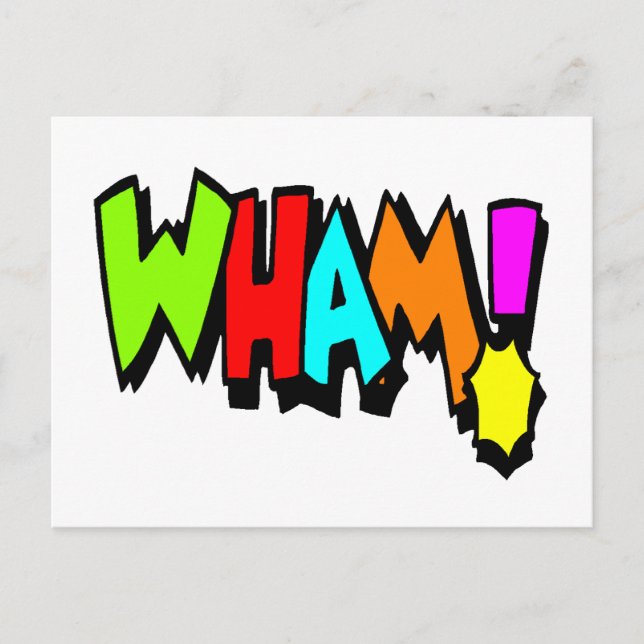 Postal ¡Wham! (Anverso)
