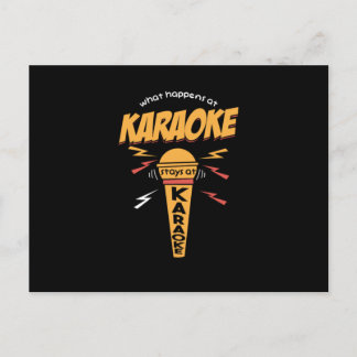 Postal What Happens At Karaoke Stays At Karaoke Mic Gift
