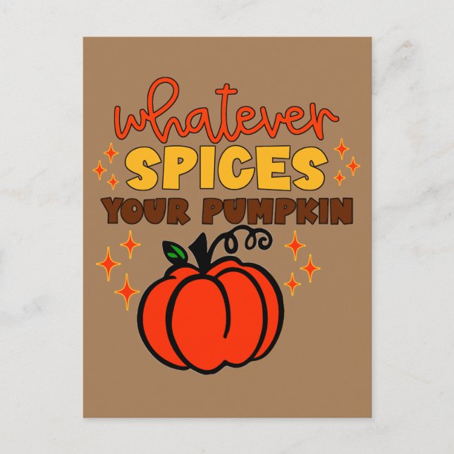 Postal Whatever Spices Your Pumpkin - Fall Pumpkin Spice (Anverso)