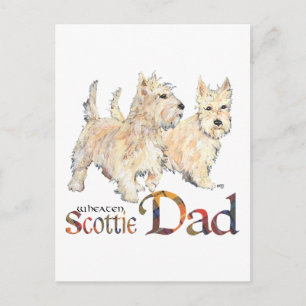 Postal Wheaten Scotties Celebran el Día del Padre