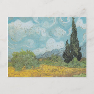 Postal Wheatfield con Cypresses - visita la tienda a cont