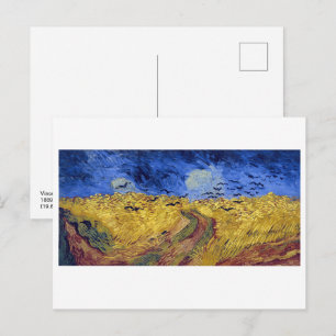 Postal Wheatfield with Crows Van Gogh
