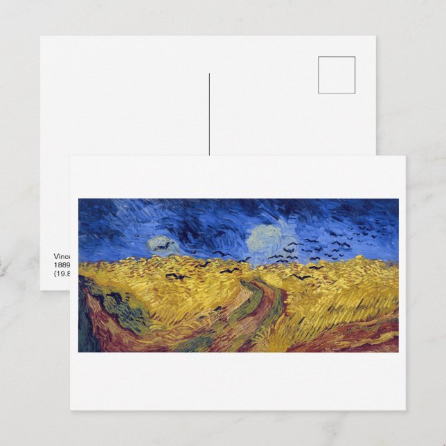 Postal Wheatfield with Crows | Van Gogh | (Anverso / Reverso)