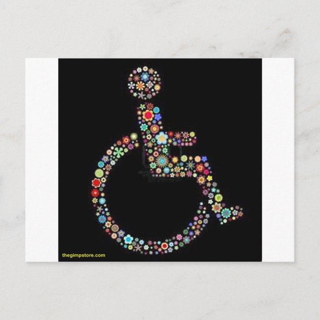 Postal wheelchair_funky_zazzle.jpeg (Anverso)