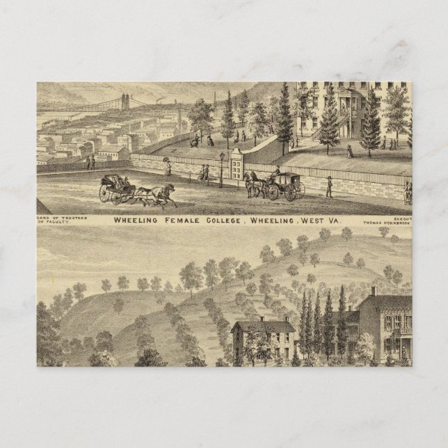 Postal Wheeling Female College, Wheeling (Anverso)