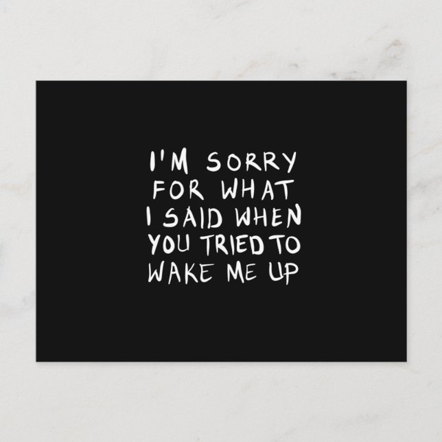 Postal when you tried to wake me up (Anverso)