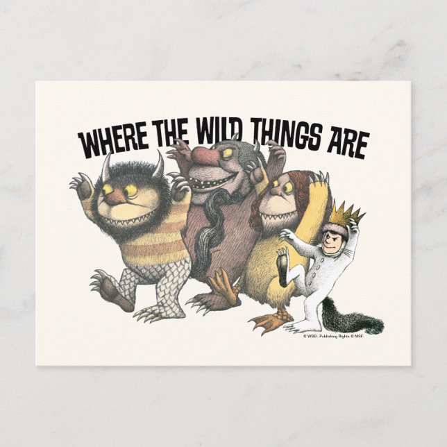 Postal Where the Wild Things Are Characters & Logo (Anverso)