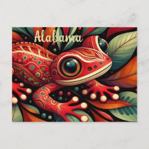 Postal Whimsical Alabama State Red HIlls Salamander