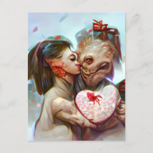Postal Whimsical Alien Romance