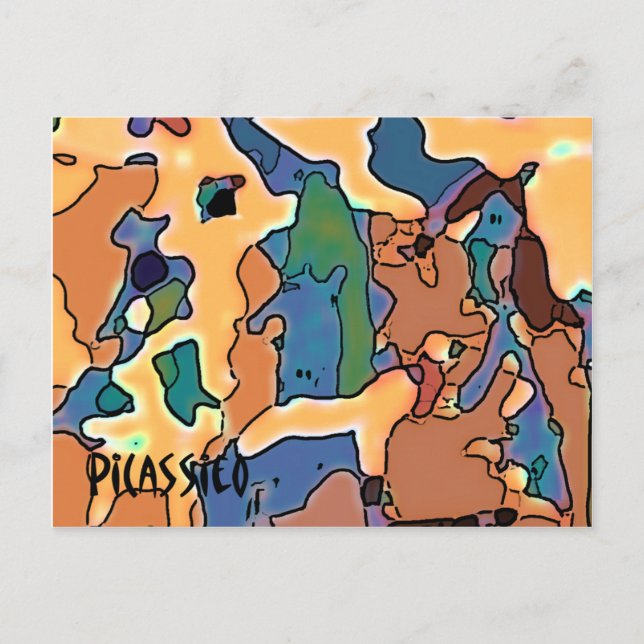 Postal Whimsical Art Animal Farm Post Card de PiCassieO (Anverso)