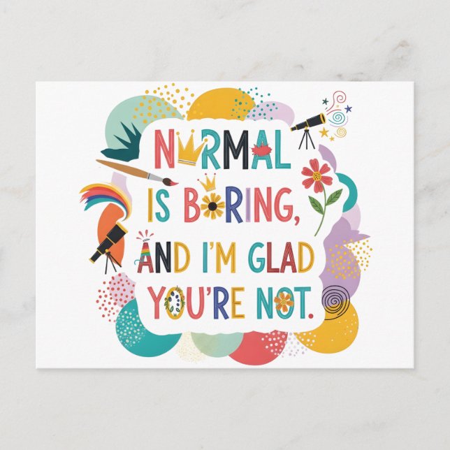 Postal Whimsical Art Teacher Creative Quote Design (Anverso)