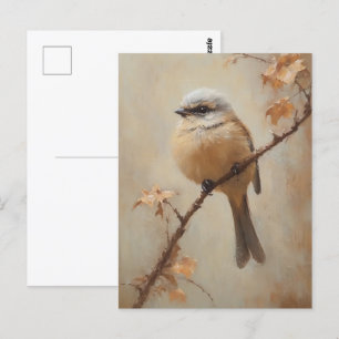Postal Whimsical Bird Watercolor Cottagecore