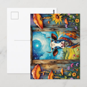 Postal Whimsical Cow Dreamscape