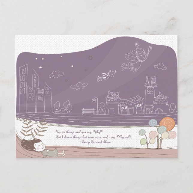 Postal Whimsical Dreamscape 1 Postcard (Anverso)