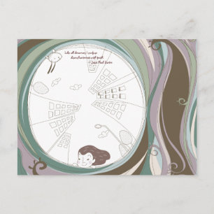 Postal Whimsical Dreamscape 4 Postcard