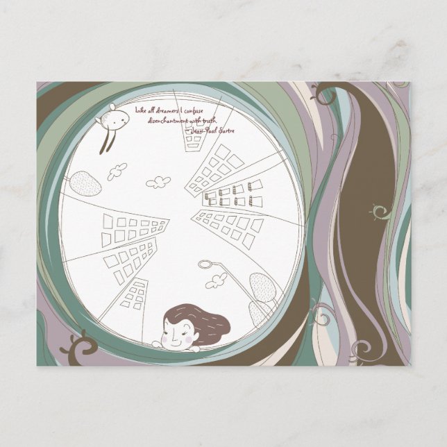 Postal Whimsical Dreamscape 4 Postcard (Anverso)